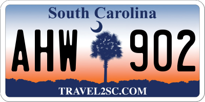 SC license plate AHW902