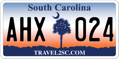 SC license plate AHX024