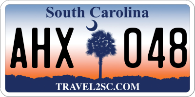 SC license plate AHX048