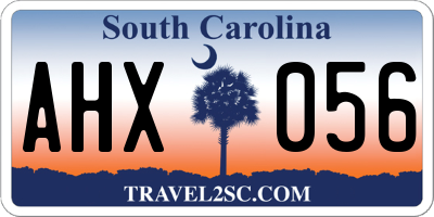 SC license plate AHX056