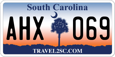 SC license plate AHX069