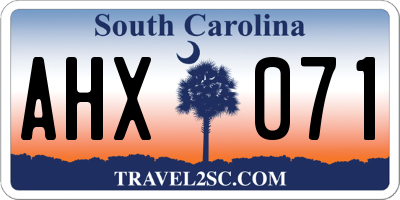 SC license plate AHX071