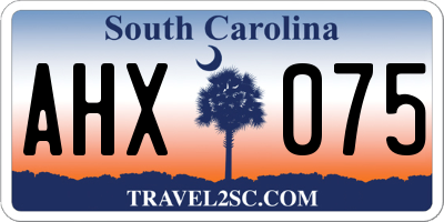 SC license plate AHX075