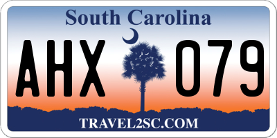 SC license plate AHX079