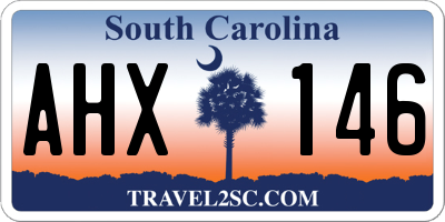 SC license plate AHX146