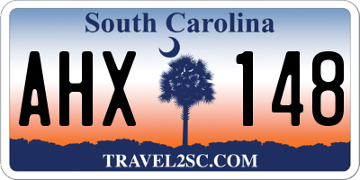 SC license plate AHX148