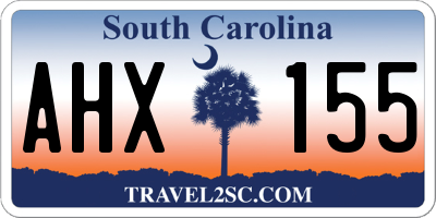 SC license plate AHX155