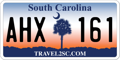 SC license plate AHX161