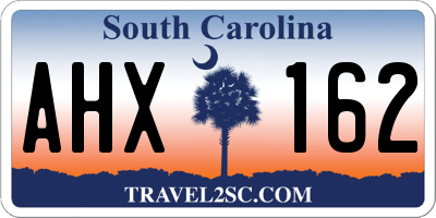 SC license plate AHX162