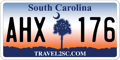 SC license plate AHX176
