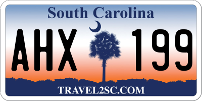 SC license plate AHX199