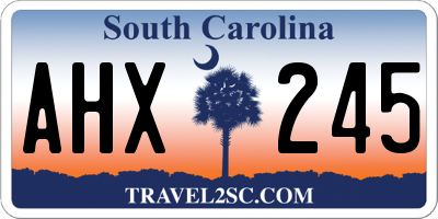 SC license plate AHX245