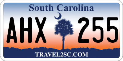 SC license plate AHX255