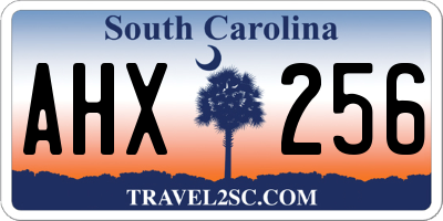 SC license plate AHX256