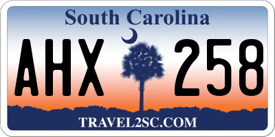 SC license plate AHX258