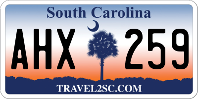 SC license plate AHX259