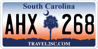 SC license plate AHX268