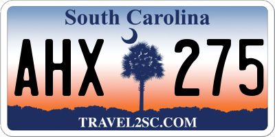 SC license plate AHX275
