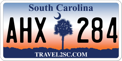 SC license plate AHX284