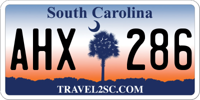 SC license plate AHX286