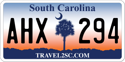 SC license plate AHX294