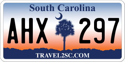 SC license plate AHX297
