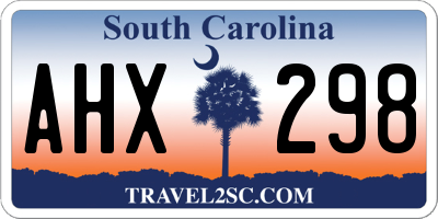 SC license plate AHX298