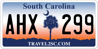 SC license plate AHX299