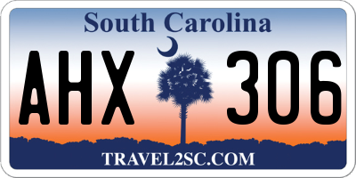 SC license plate AHX306