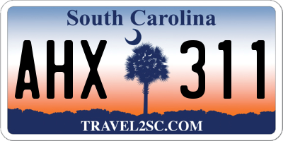 SC license plate AHX311