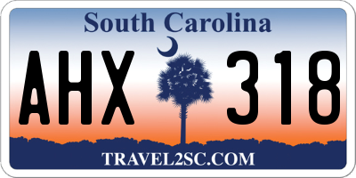 SC license plate AHX318