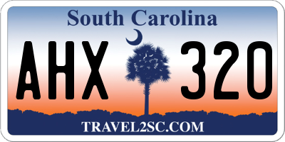 SC license plate AHX320