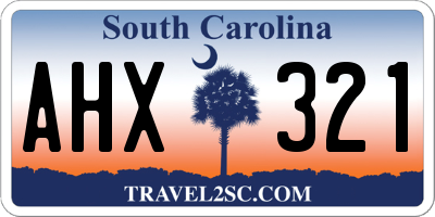 SC license plate AHX321