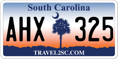 SC license plate AHX325