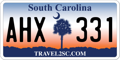 SC license plate AHX331