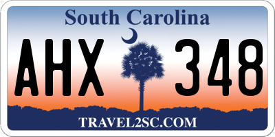 SC license plate AHX348