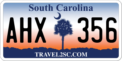 SC license plate AHX356
