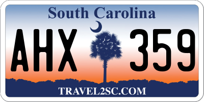 SC license plate AHX359