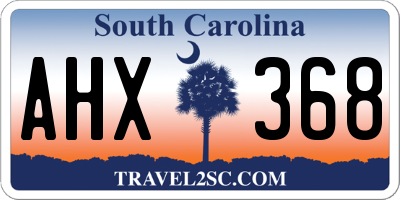 SC license plate AHX368
