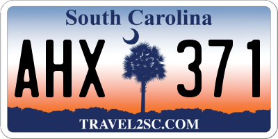 SC license plate AHX371