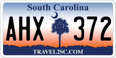 SC license plate AHX372