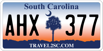 SC license plate AHX377