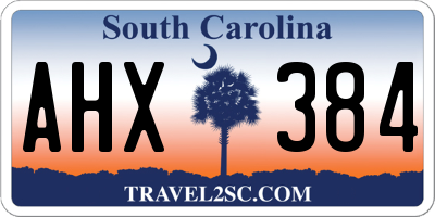 SC license plate AHX384