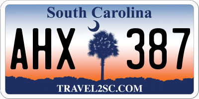 SC license plate AHX387
