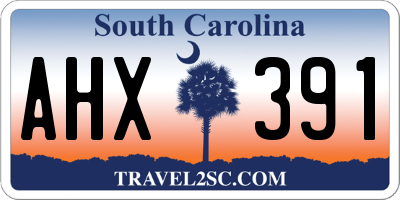 SC license plate AHX391