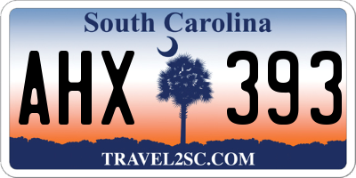 SC license plate AHX393