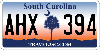 SC license plate AHX394