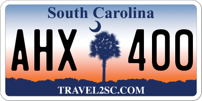 SC license plate AHX400