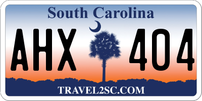 SC license plate AHX404