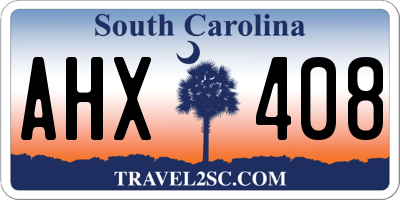 SC license plate AHX408